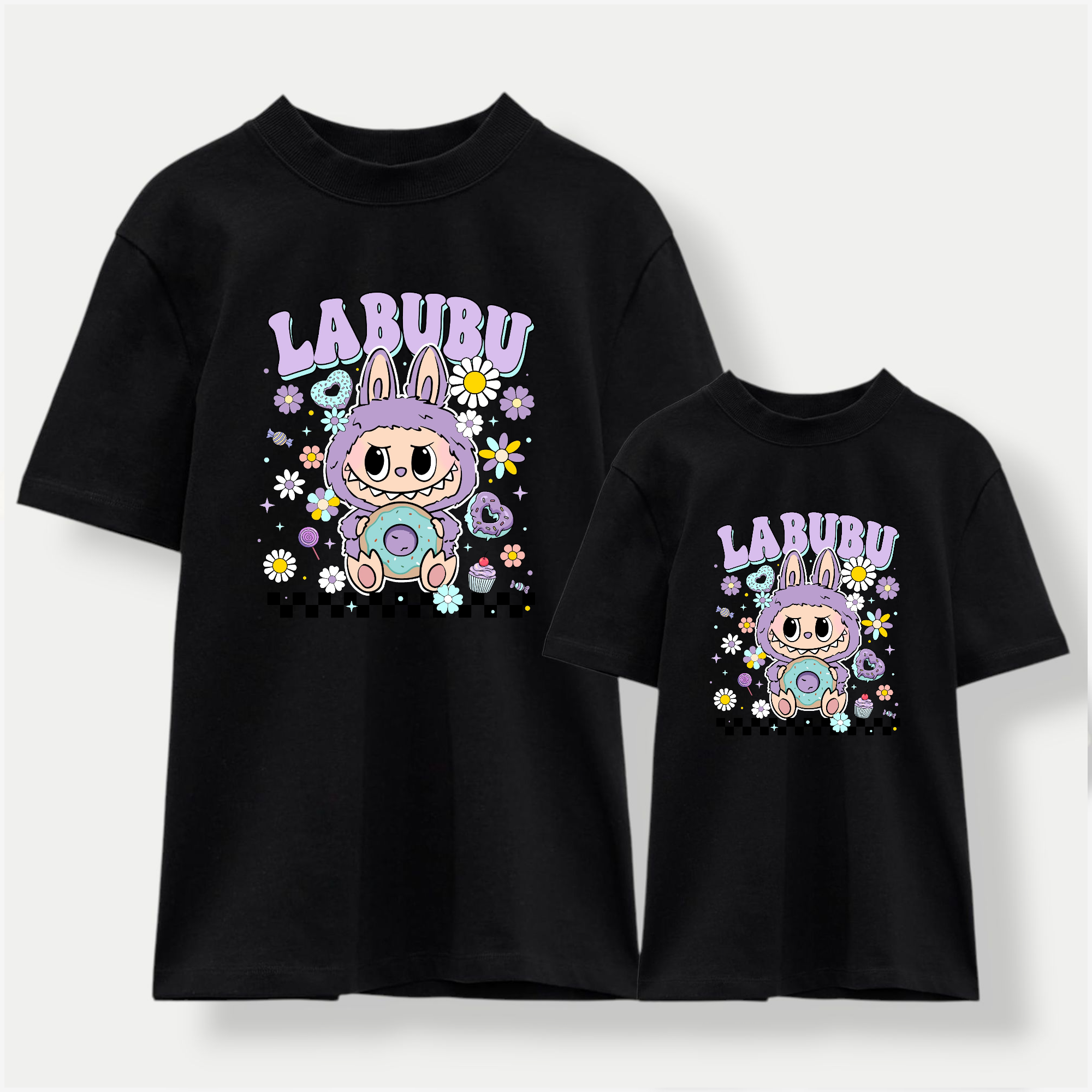 Camiseta Labubu lila mix