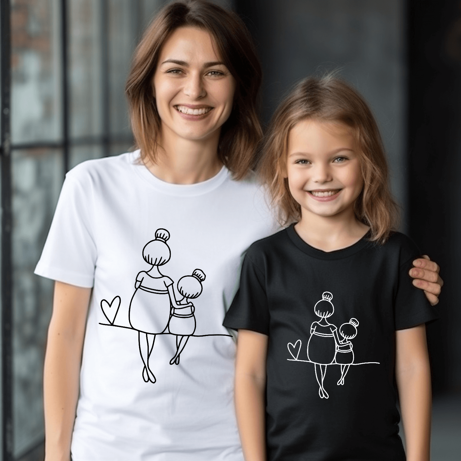 Mami e girl camicia amore