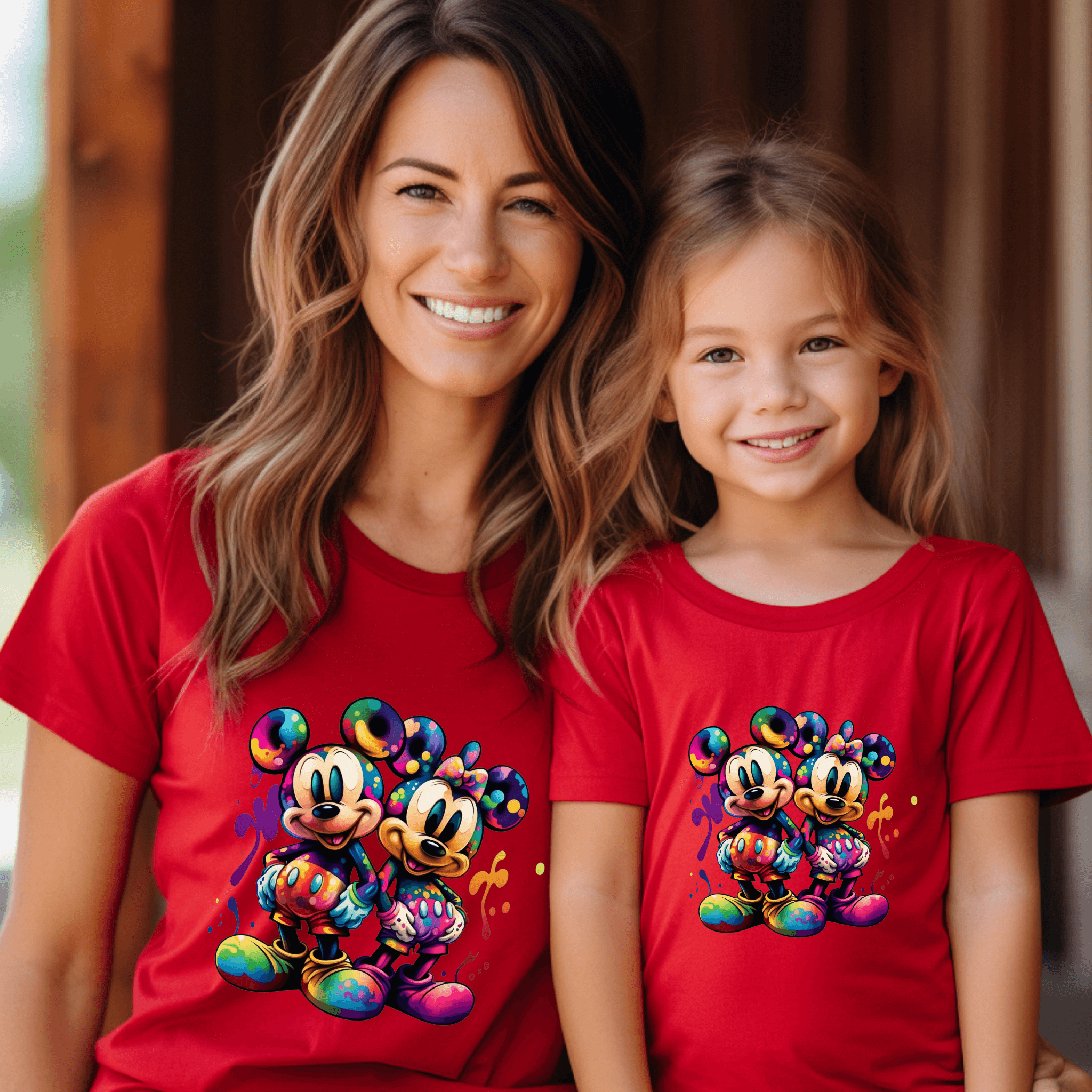 Camiseta Mickey-Minnie Graffiti