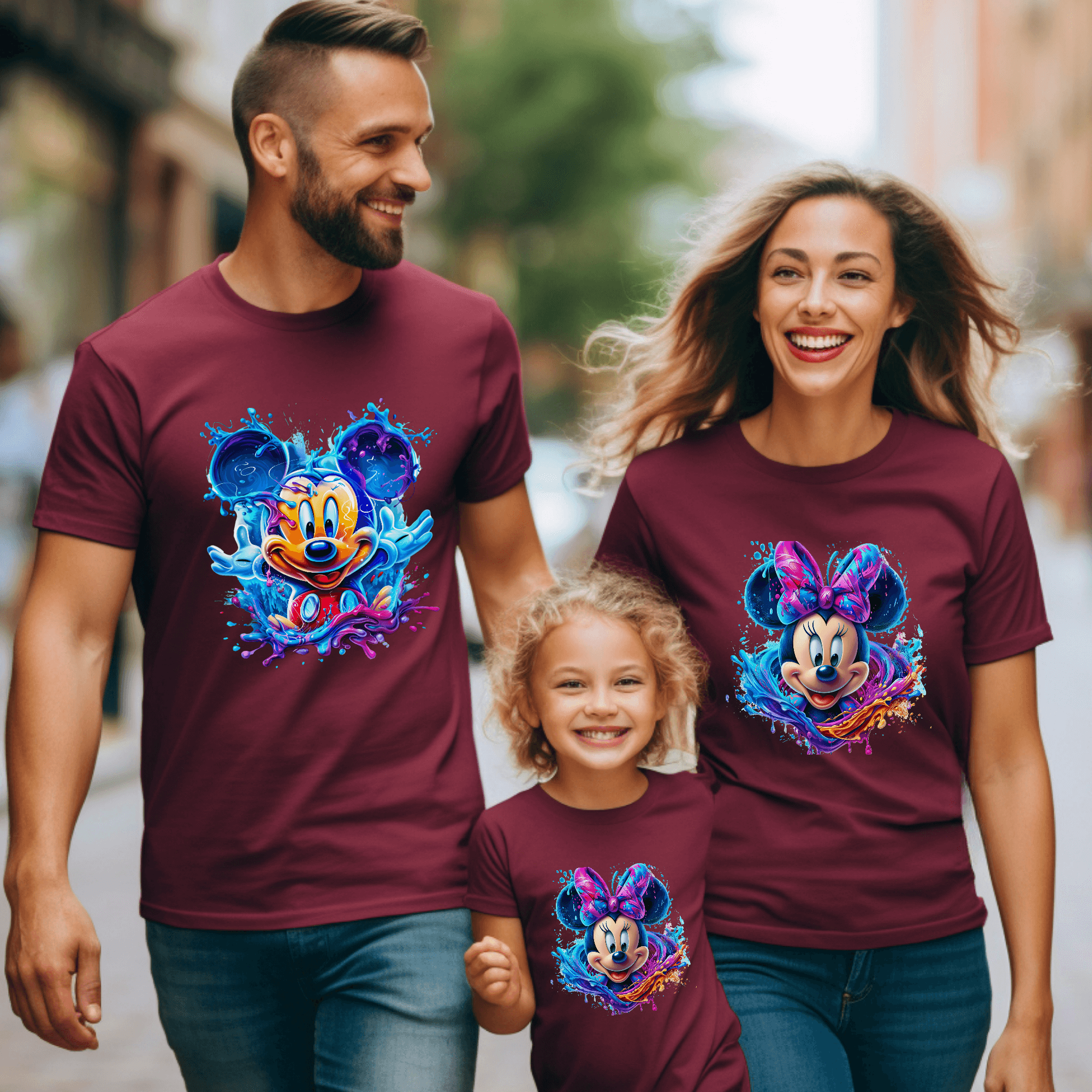 Camiseta Mickey-Minnie Splash