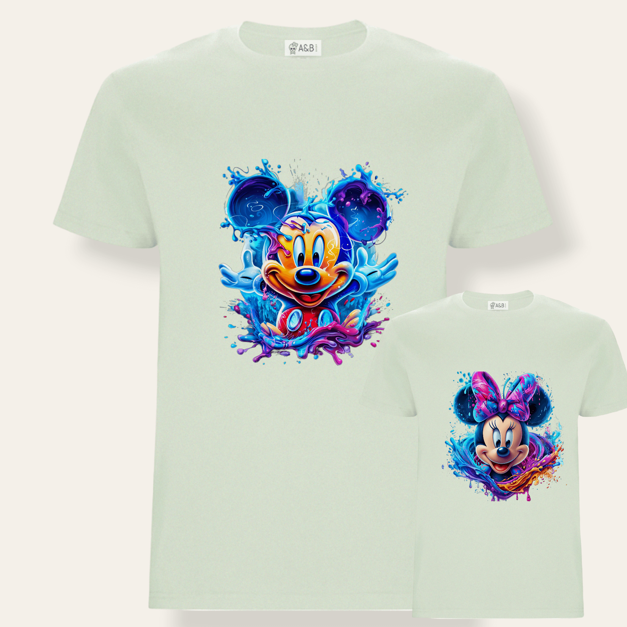 Camiseta Mickey-Minnie Splash