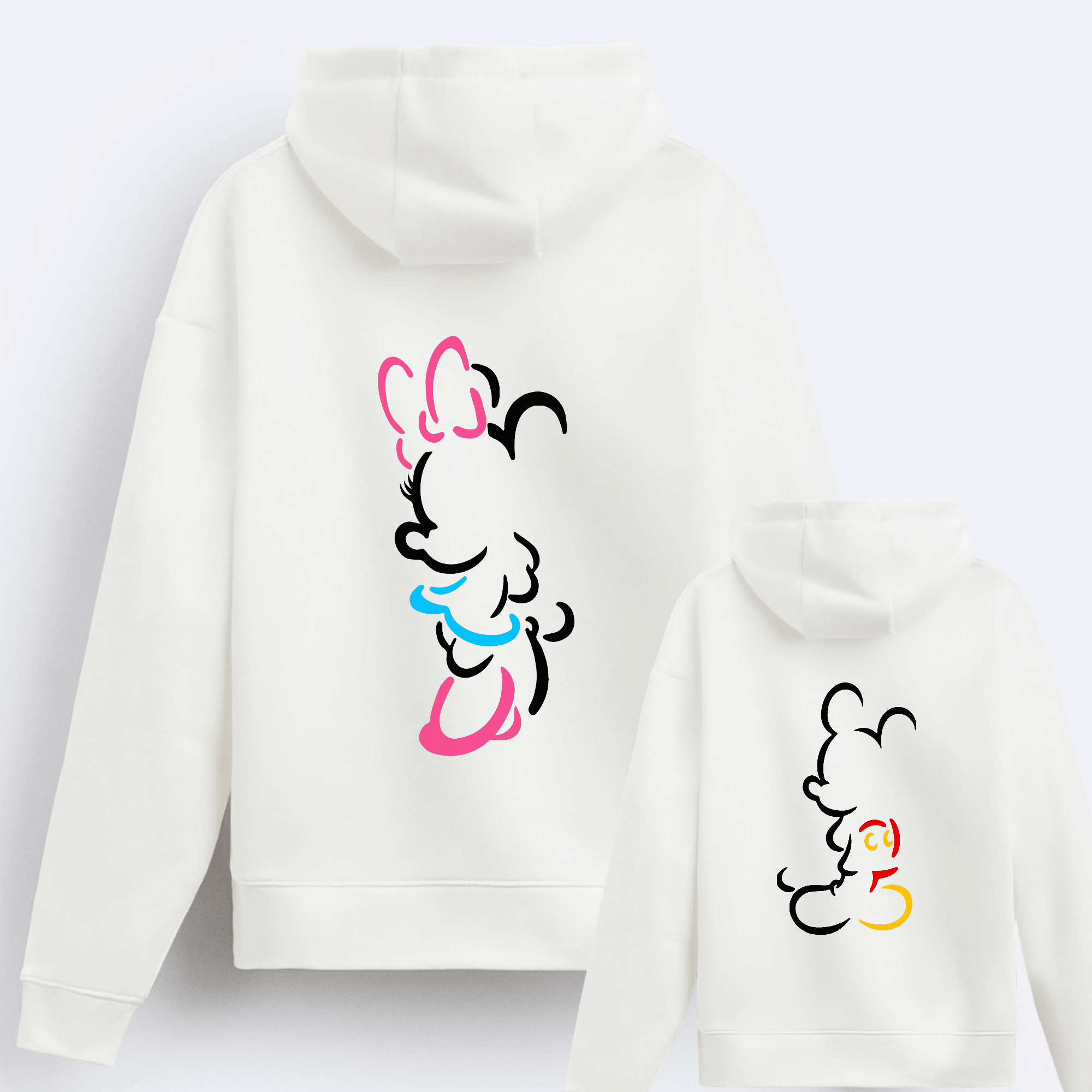 Sudadera Capucha Mickey-Minnie Silueta