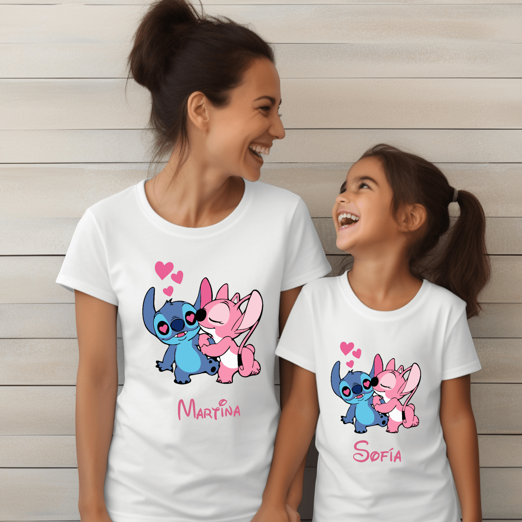 Camiseta Stitch y Ángel Personalizada