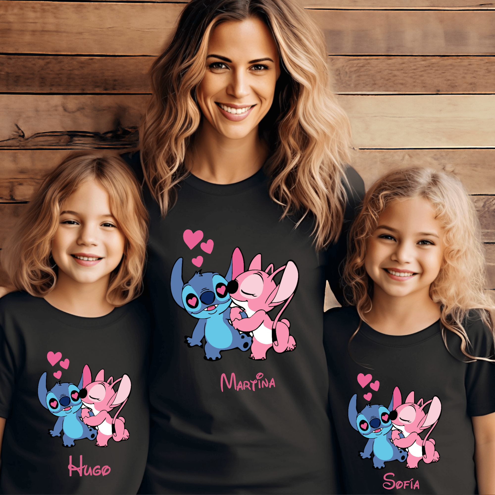 Camiseta Stitch y Ángel Personalizada