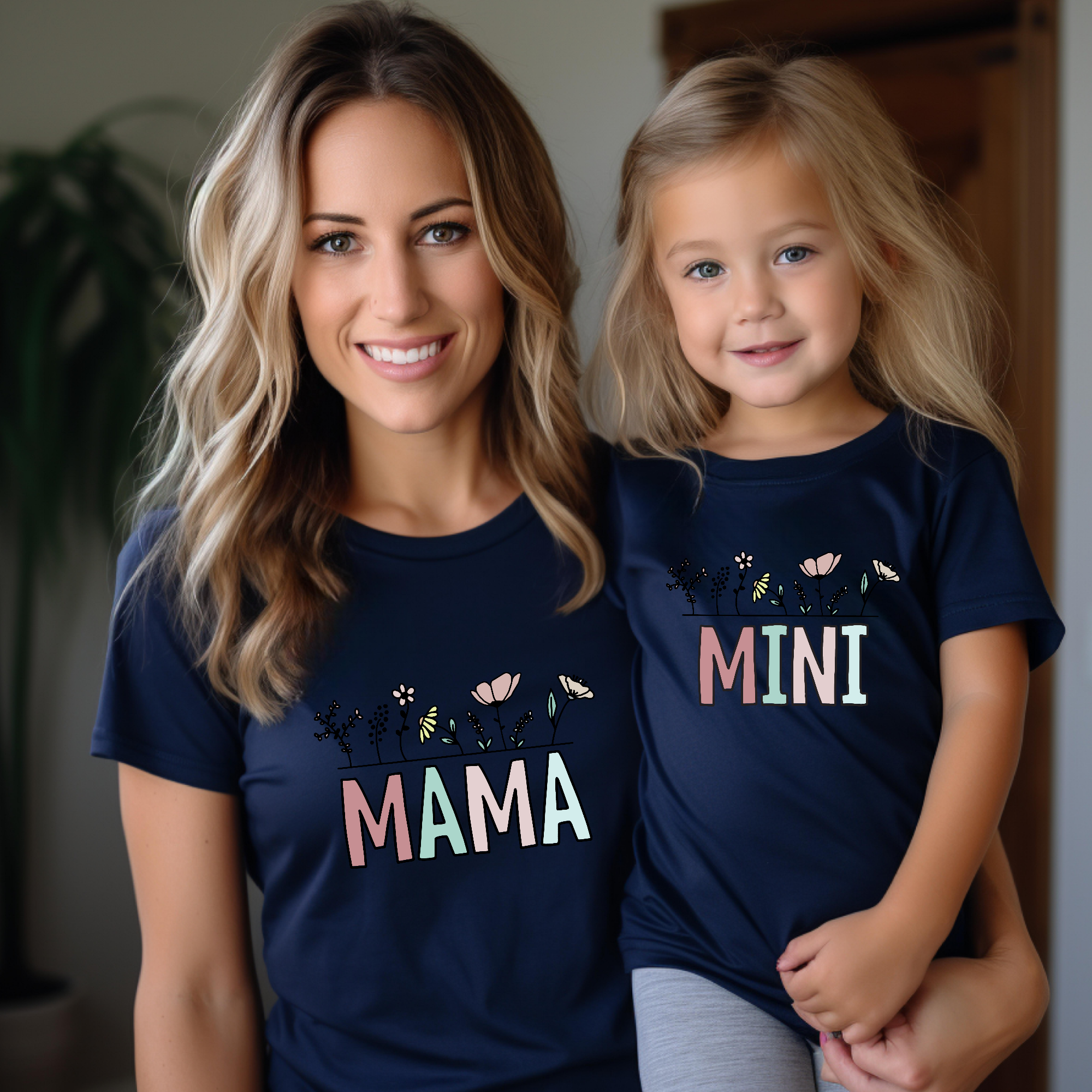 Camiseta de flores românticas mini-mini