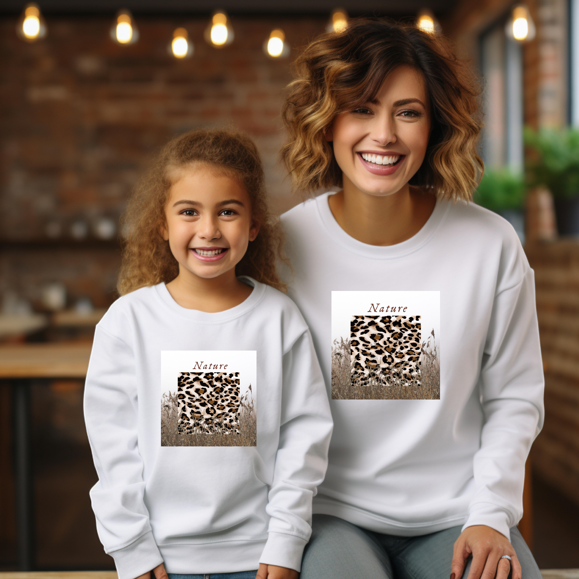 Sweat-shirt maman et fille