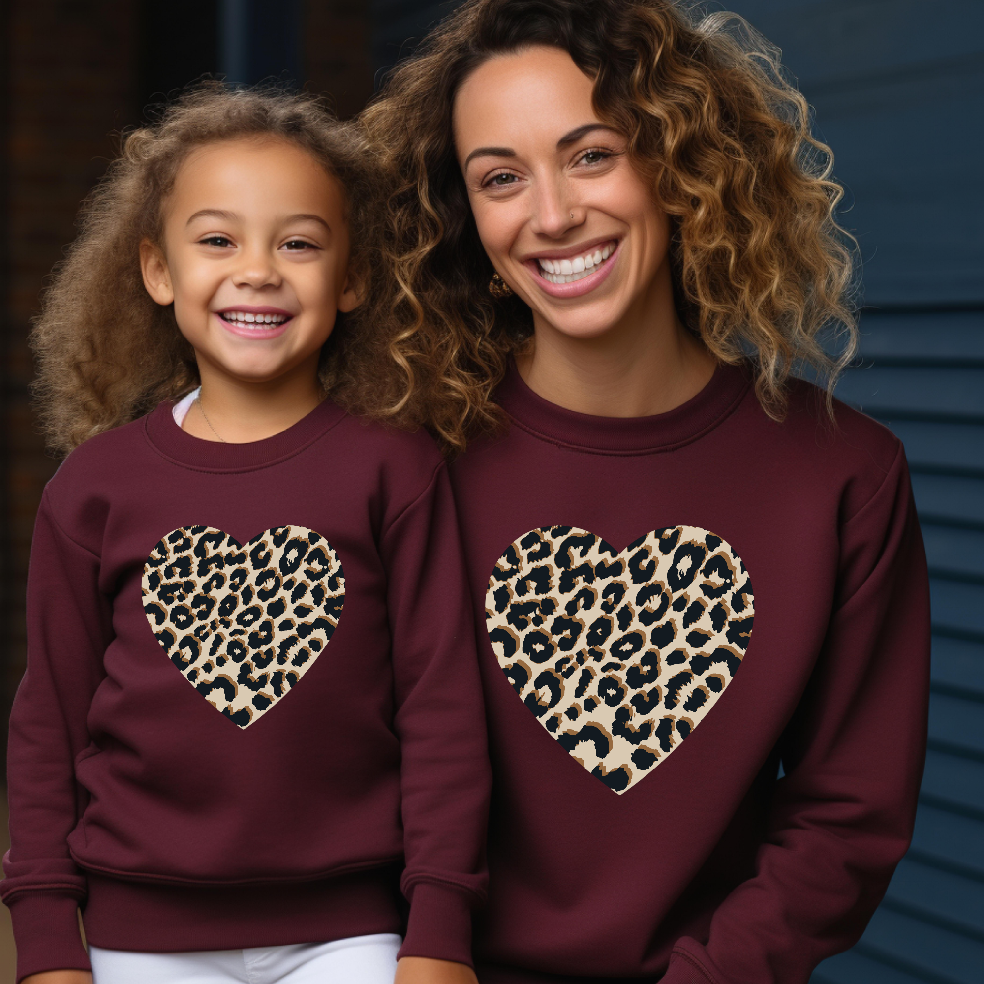 Sudadera leopard cuore print