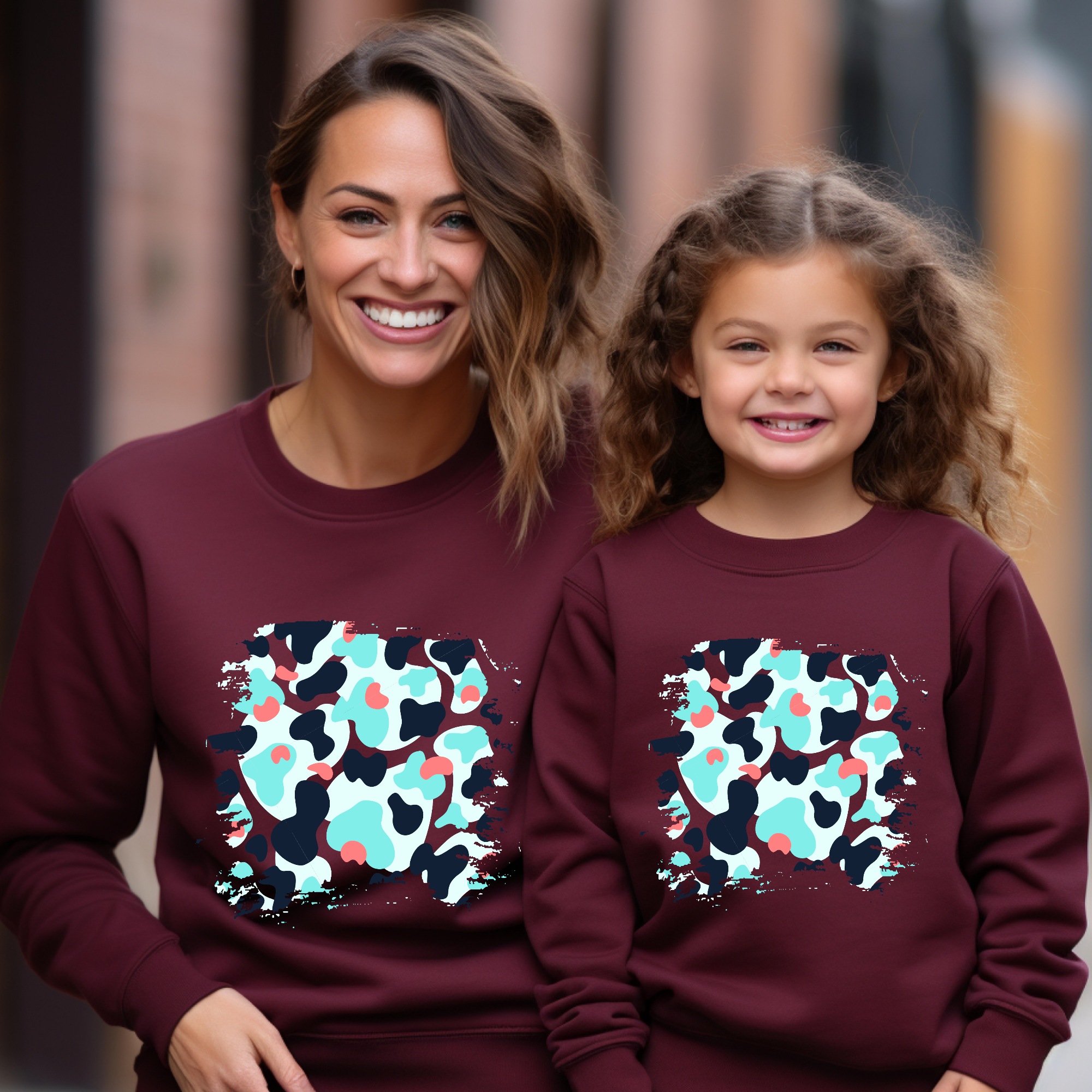 Sweat-shirt maman et fille