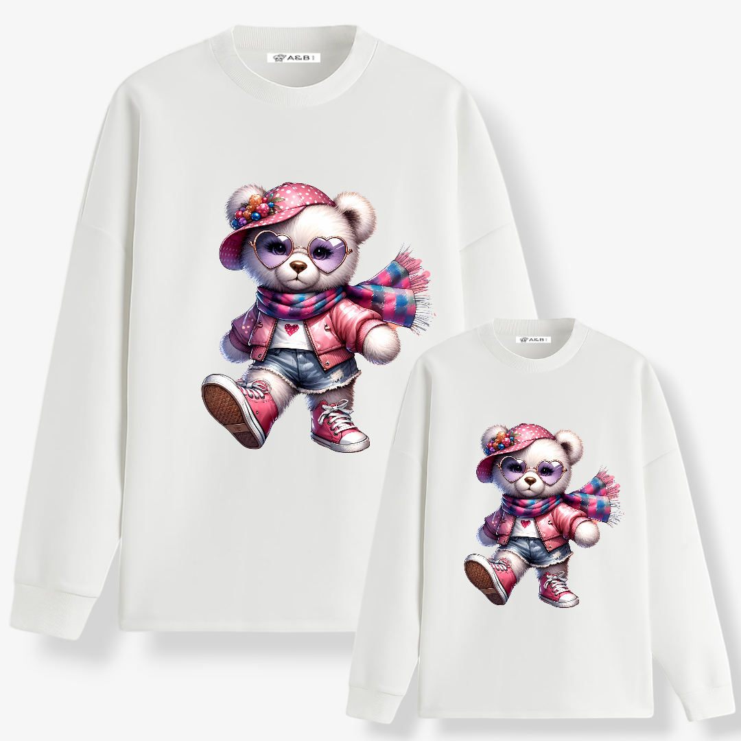 Sweat-shirt maman et fille