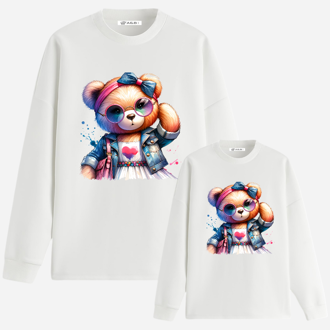 Sweat-shirt maman et fille