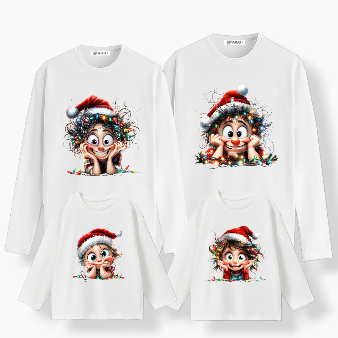 Camiseta Family Christmas manga larga