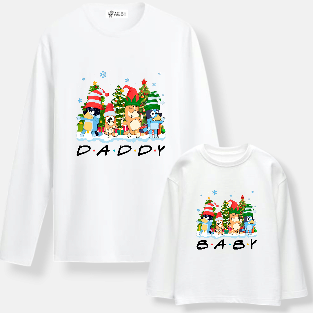 Camiseta Bluey Family Navidad