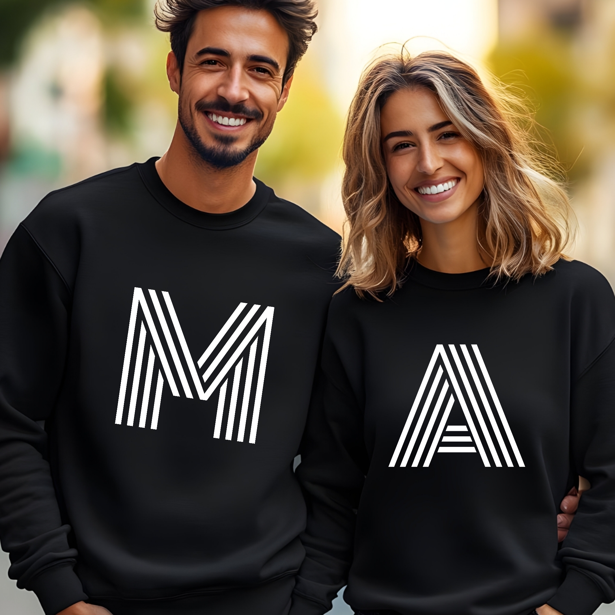 Sudadera Personalizada Iniciales Retro