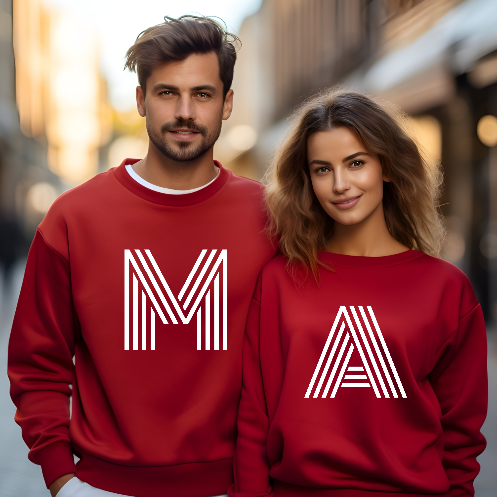 Sudadera Personalizada Iniciales Retro