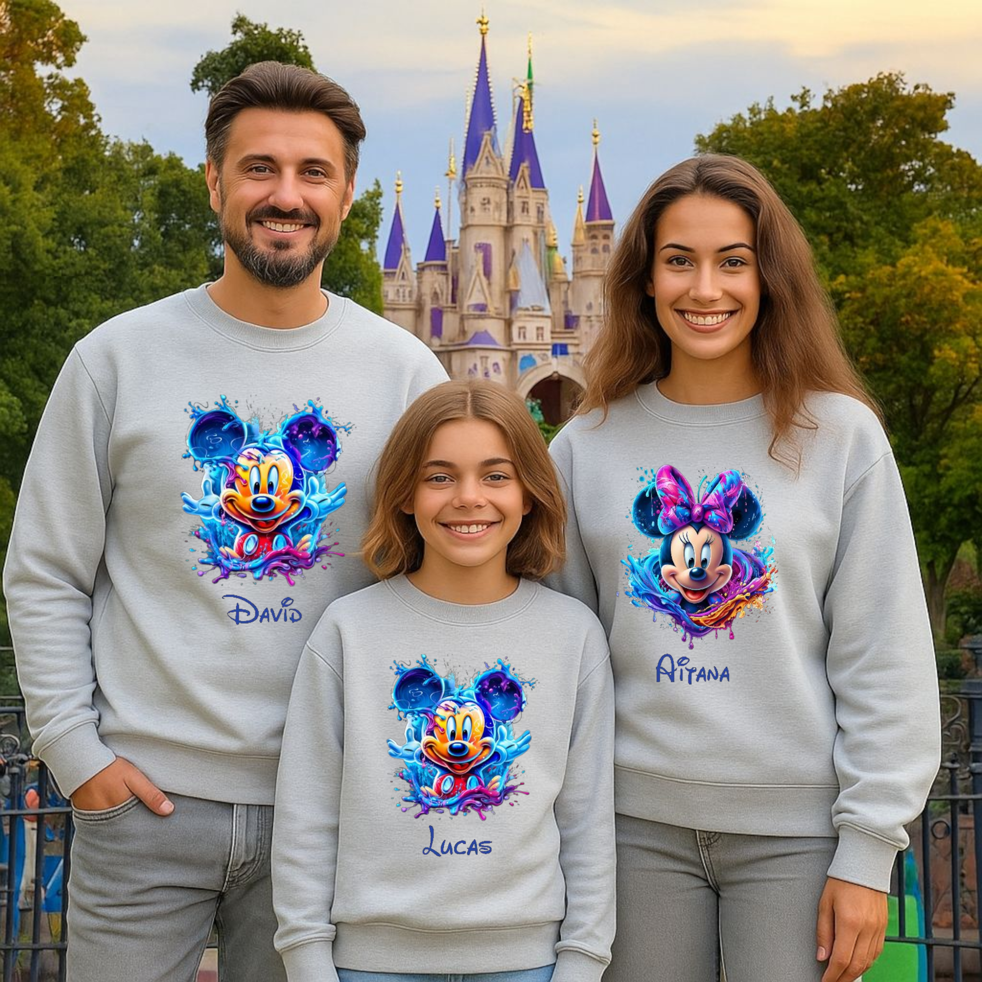 Sudadera Mickey-Minnie Splash Personalizada