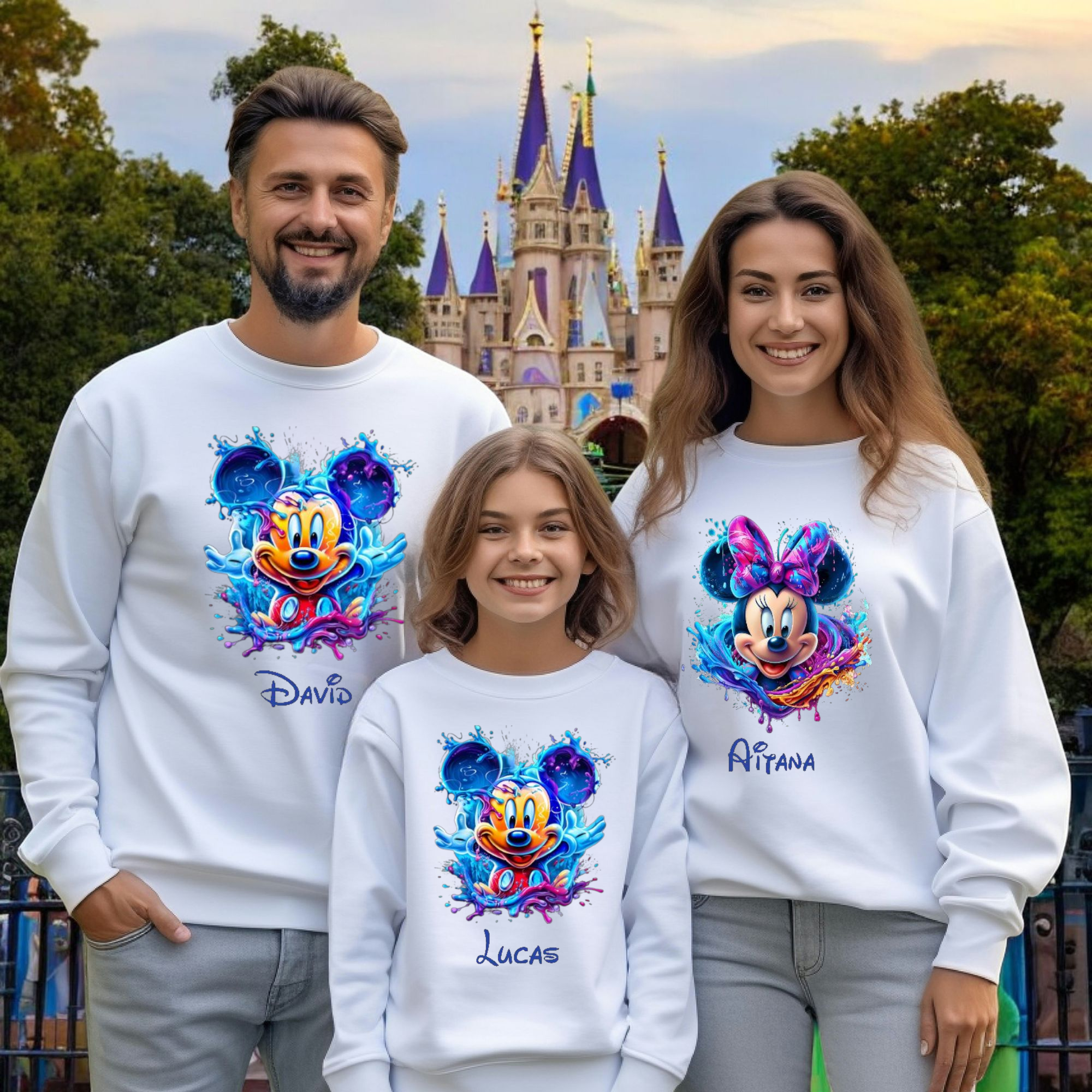 Sudadera Mickey-Minnie Splash Personalizada