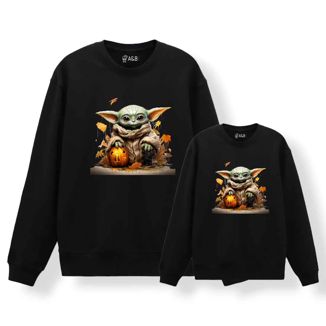 Sudadera Baby Yoda hojas