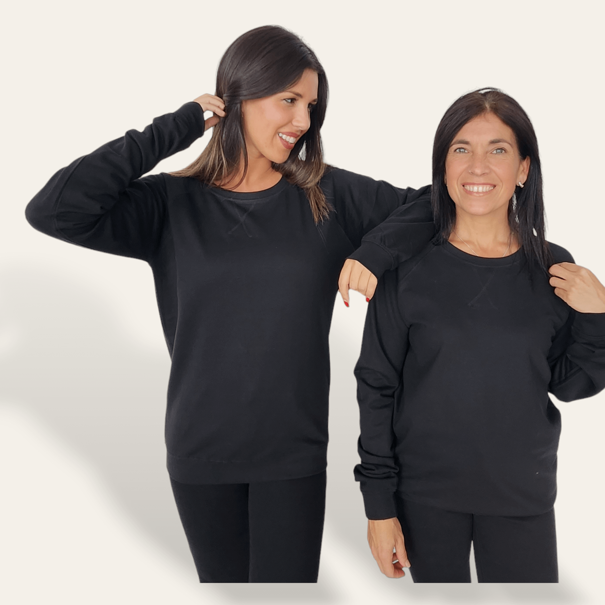 Schwarzes Basic Sweatshirt