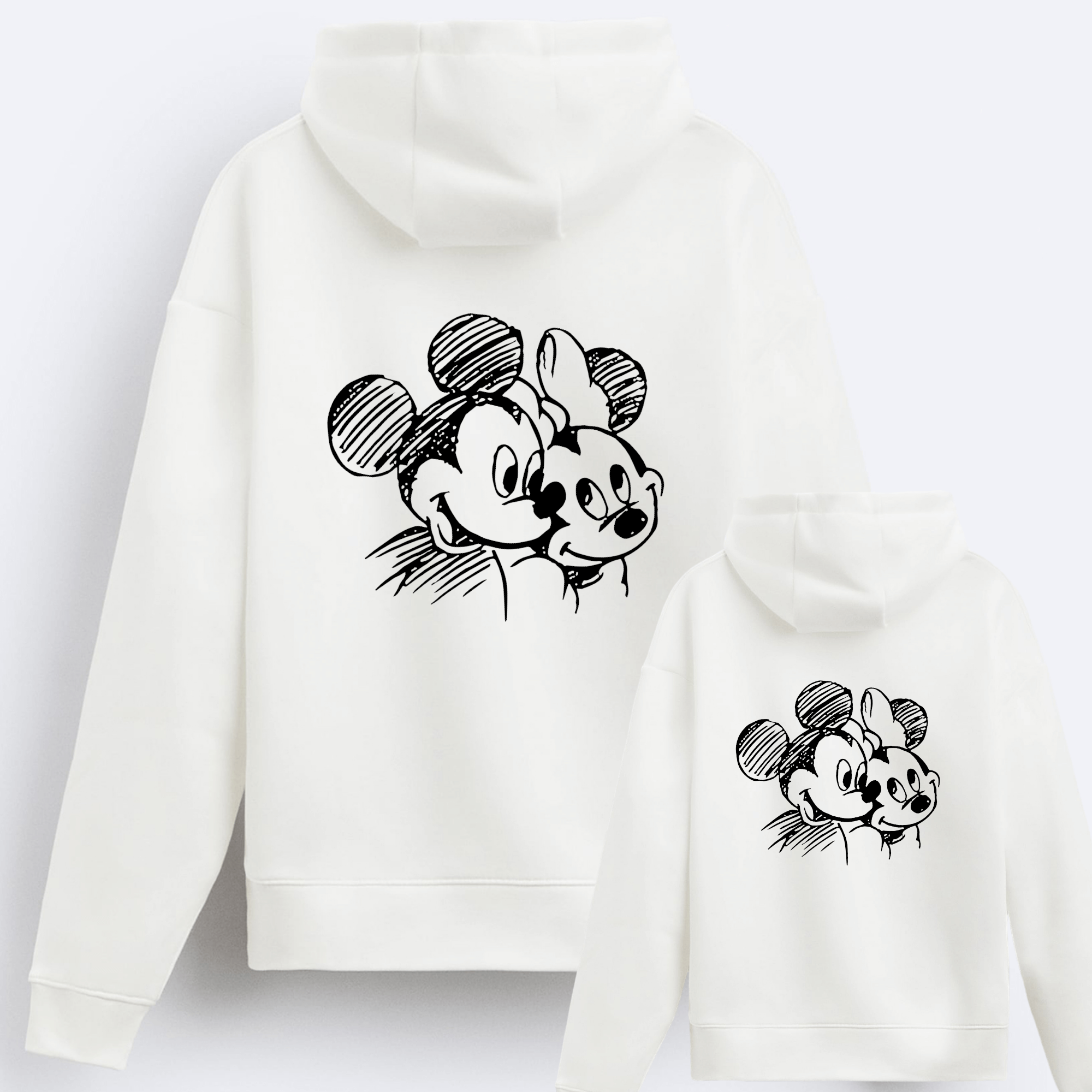 Sudadera Capucha Mickey-Minnie Lápiz