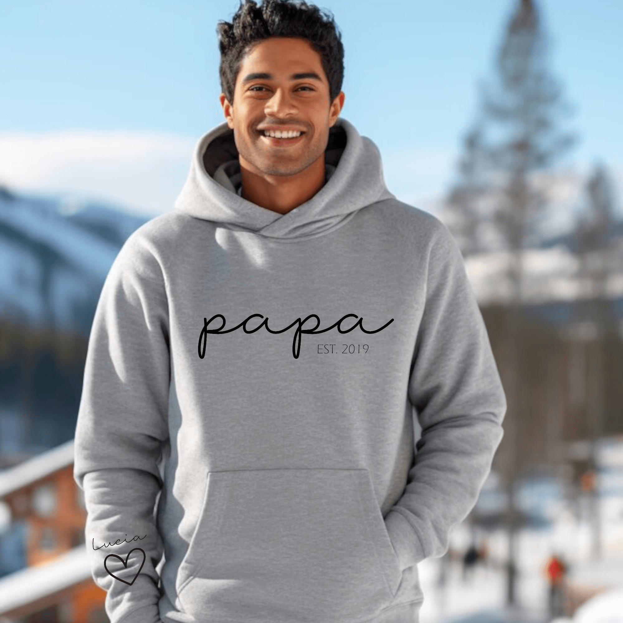 Sudadera Capucha Papa-Mama Mini Cuore