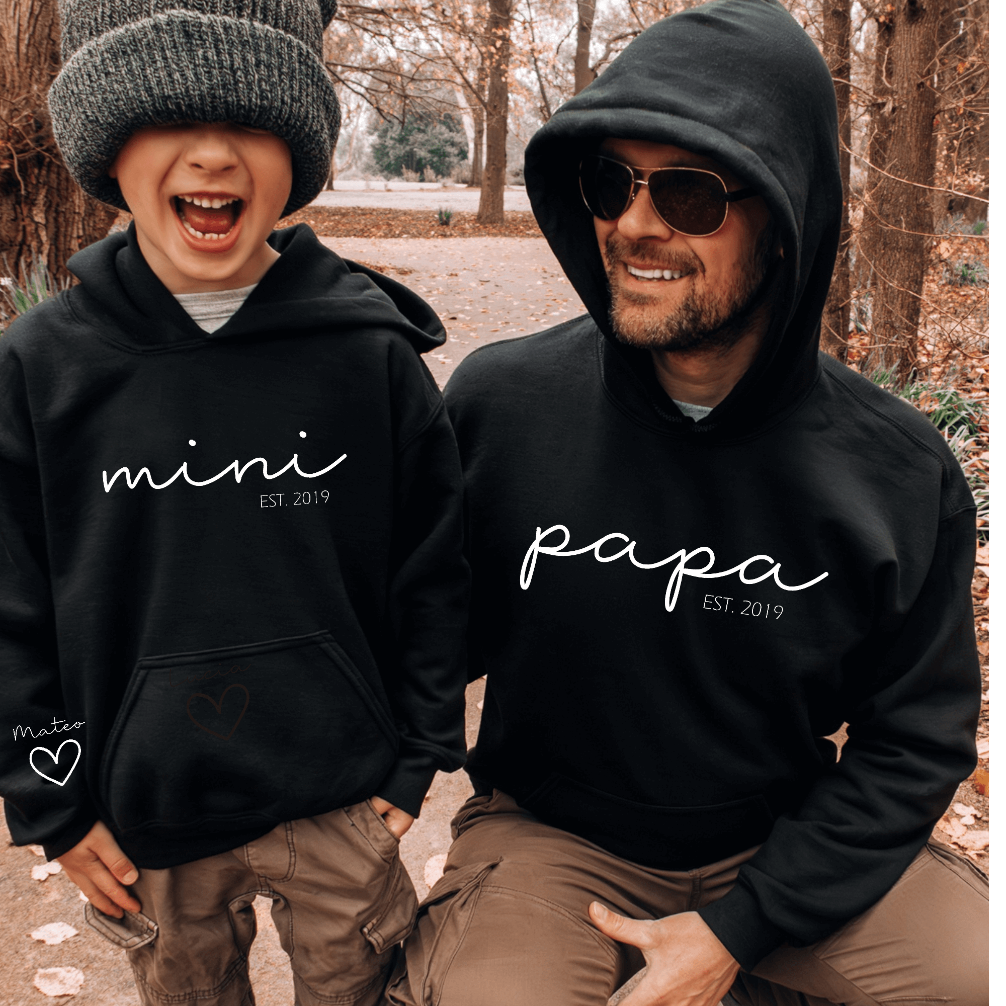 Sudadera Capucha Papá-Mamá Mini Cuore