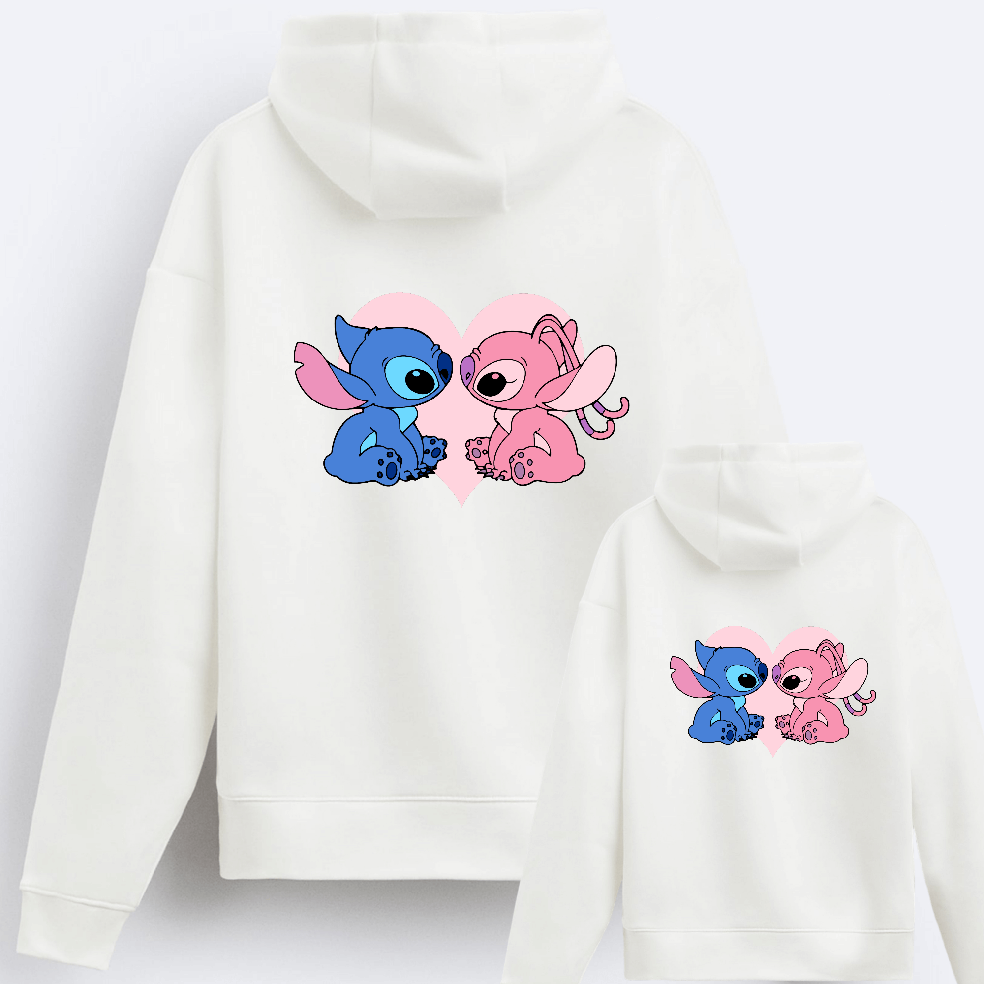 Sudadera Capucha Stitch Love. Sudadera igual para toda la familia