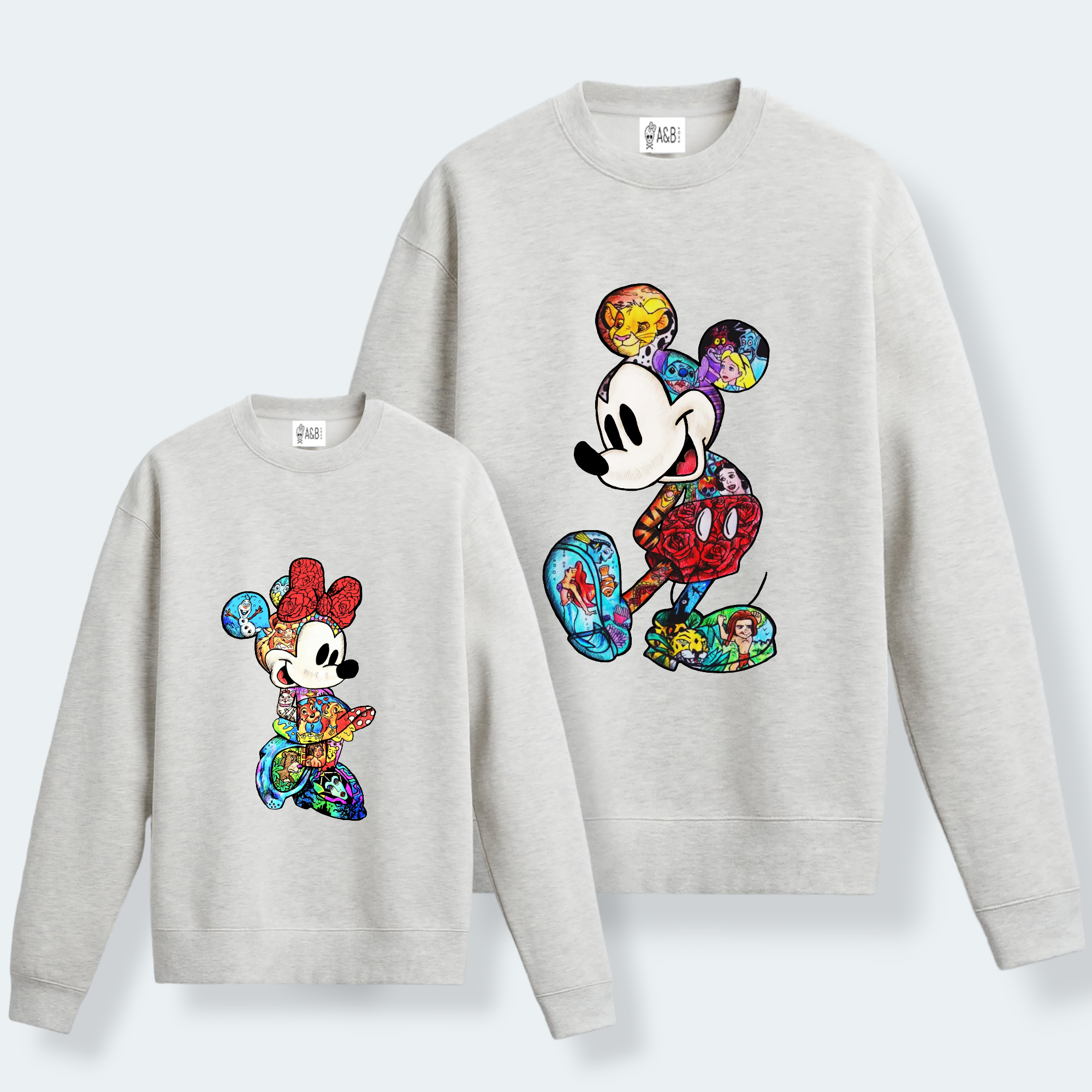 Minnie & Mickey -Zeichnungen Sweatshirt