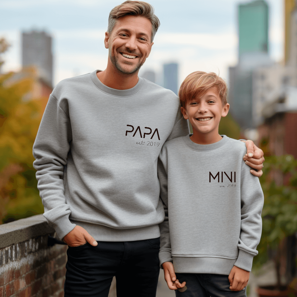 Sudadera Papa-Mama-Mini Letter