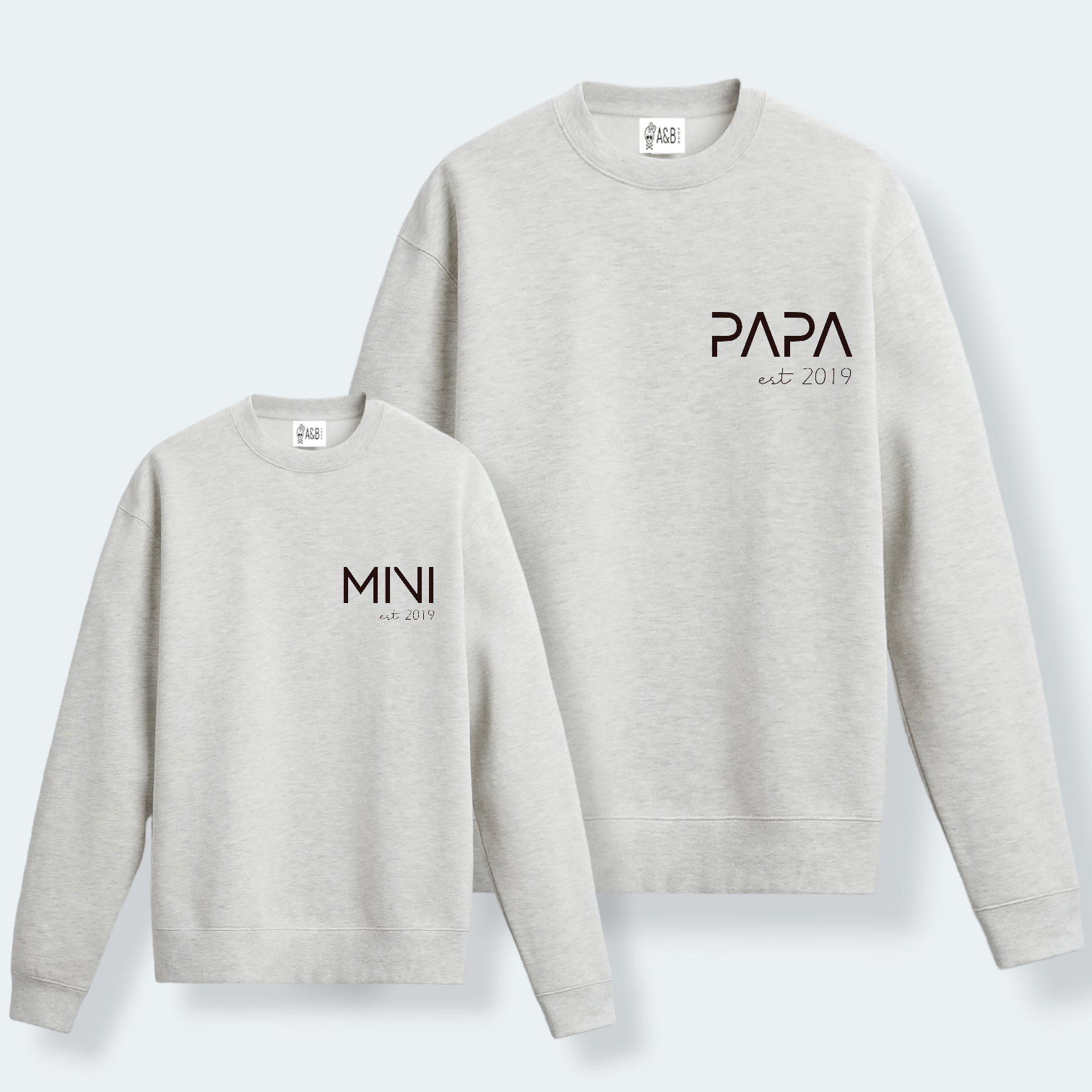 Sudadera Papa-Mama-Mini Letter