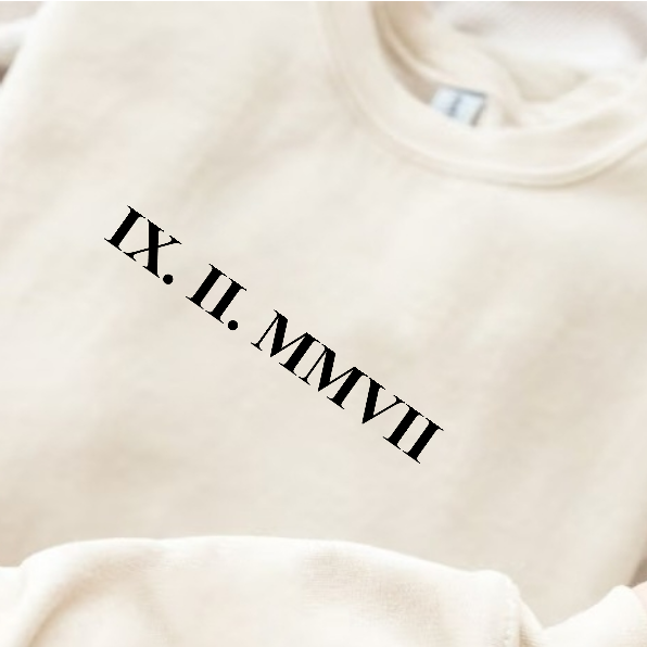 Sudadera Personalizada Números Romanos