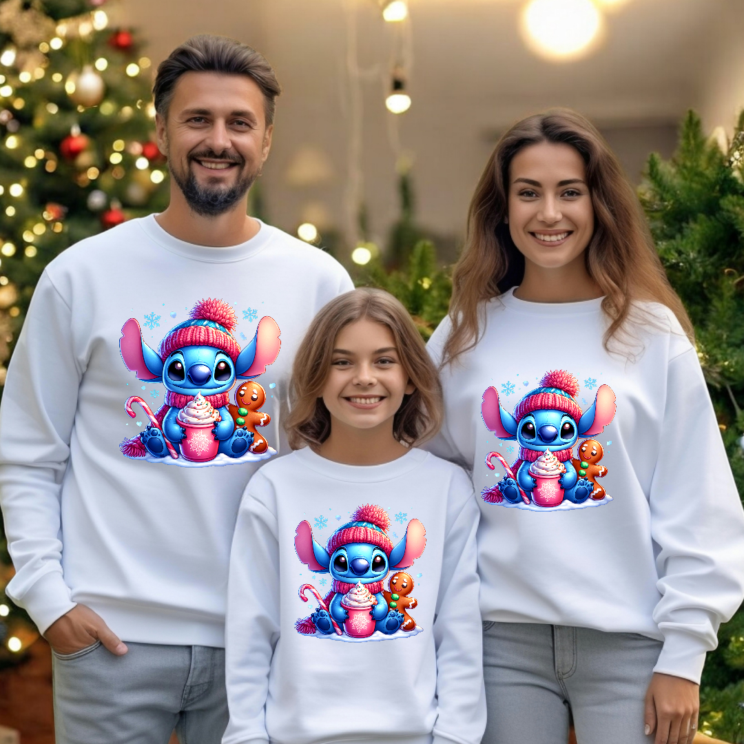 Sudadera Stich pompón navidad