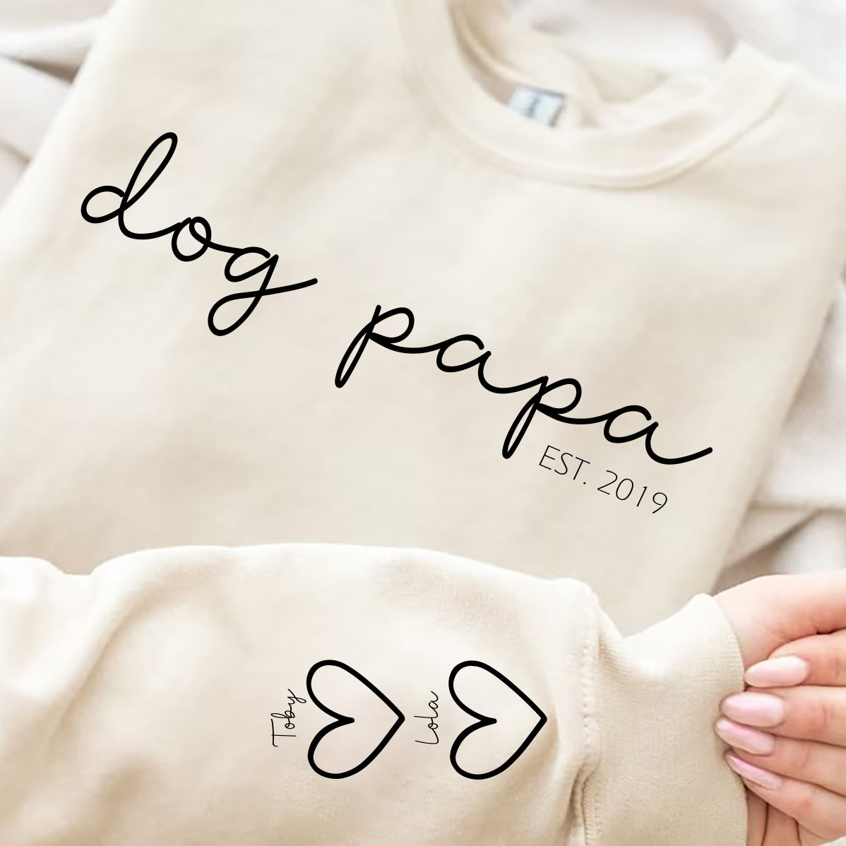 Sudadera Dog Papa-Mama Cuore