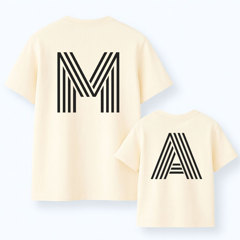 Camiseta Personalizada Espalda Inicial Retro