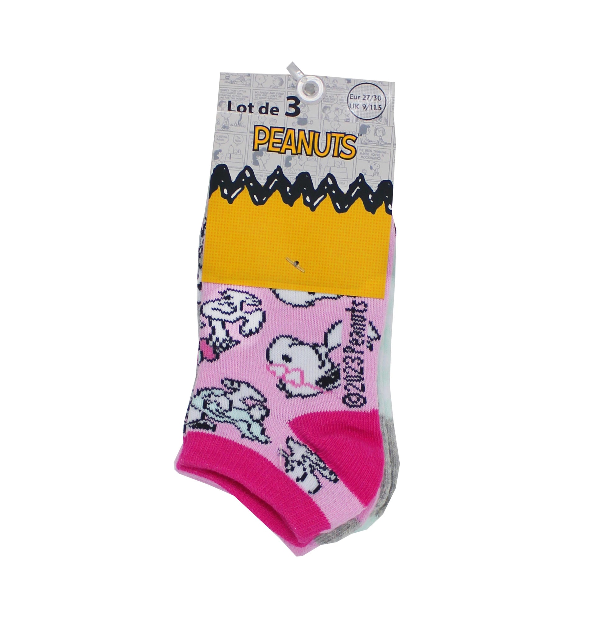 Calcetines Snoopy pack de 3 pink