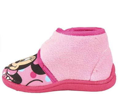 Zapatillas de casa media bota Minnie rosas