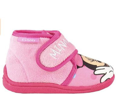 Zapatillas de casa media bota Minnie rosas
