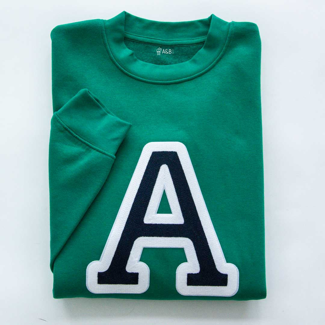 Sweat-shirt initial vert