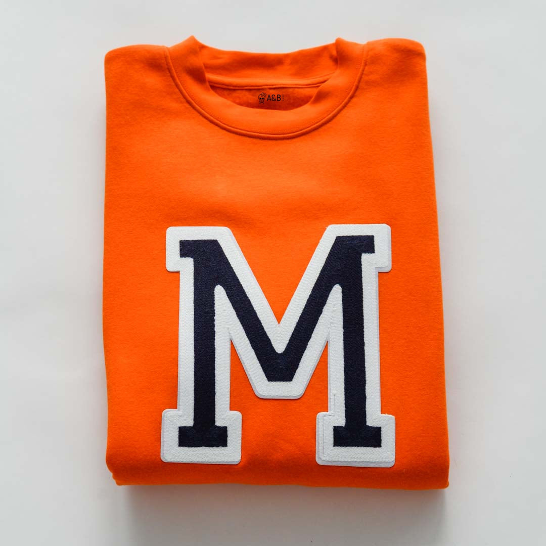 Orange initial sweatshirt