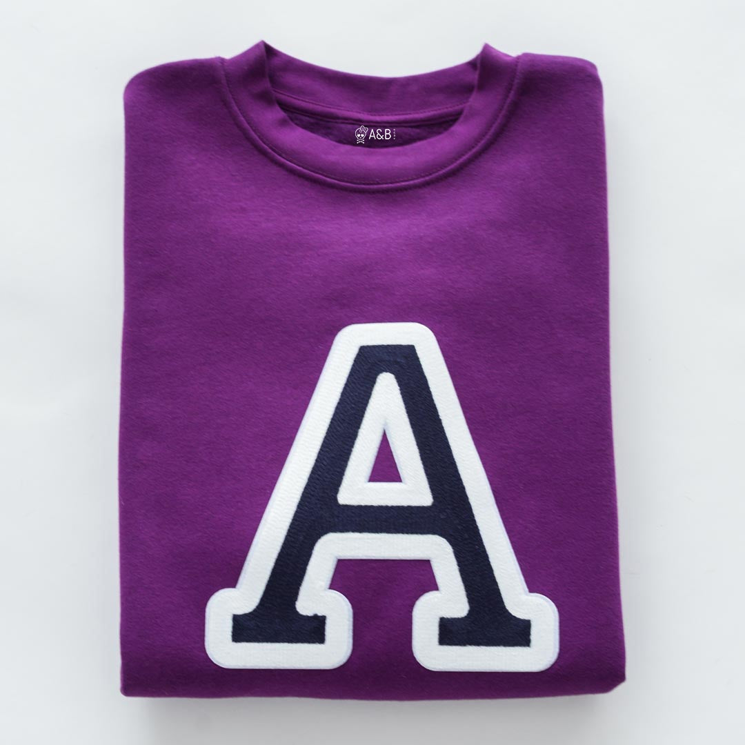 Sweat-shirt initial violet