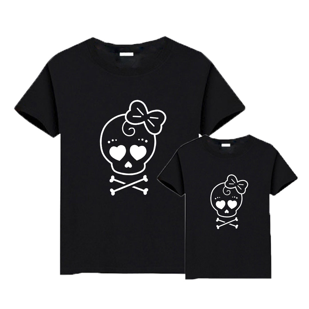 Skull A & B White T -Shirt