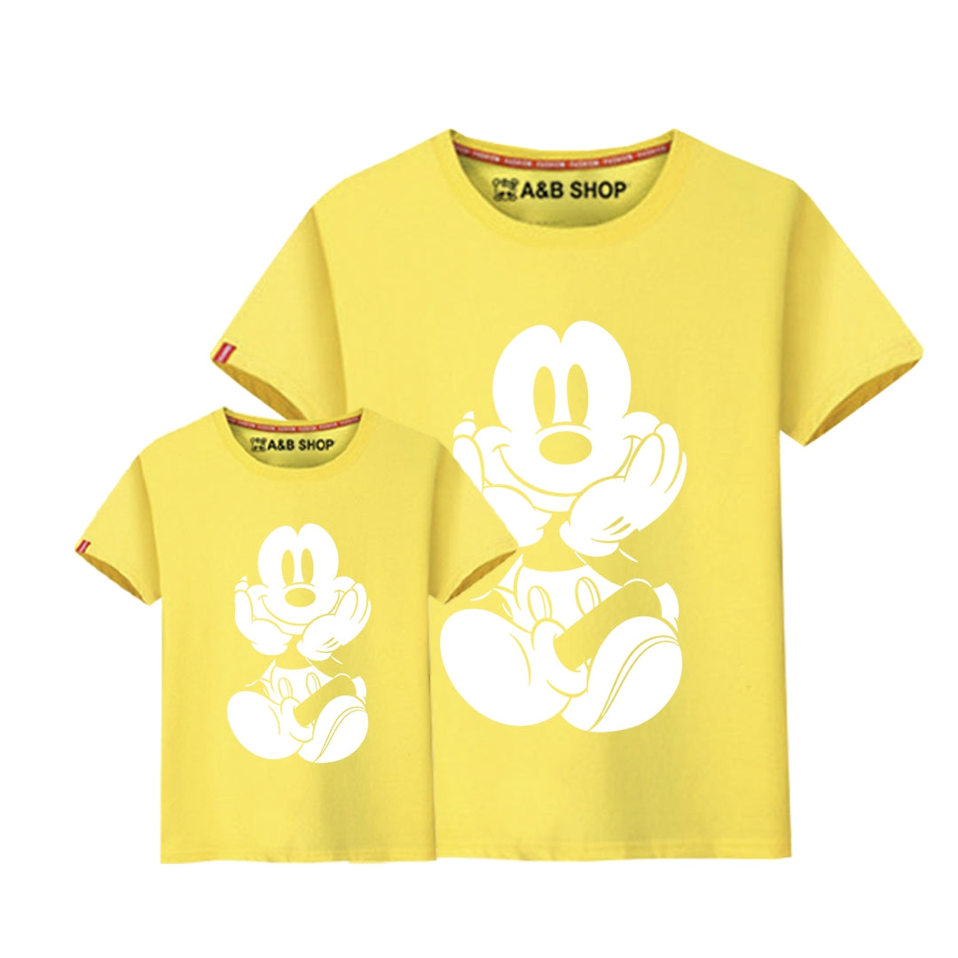 Mickey Face White T -Shirt