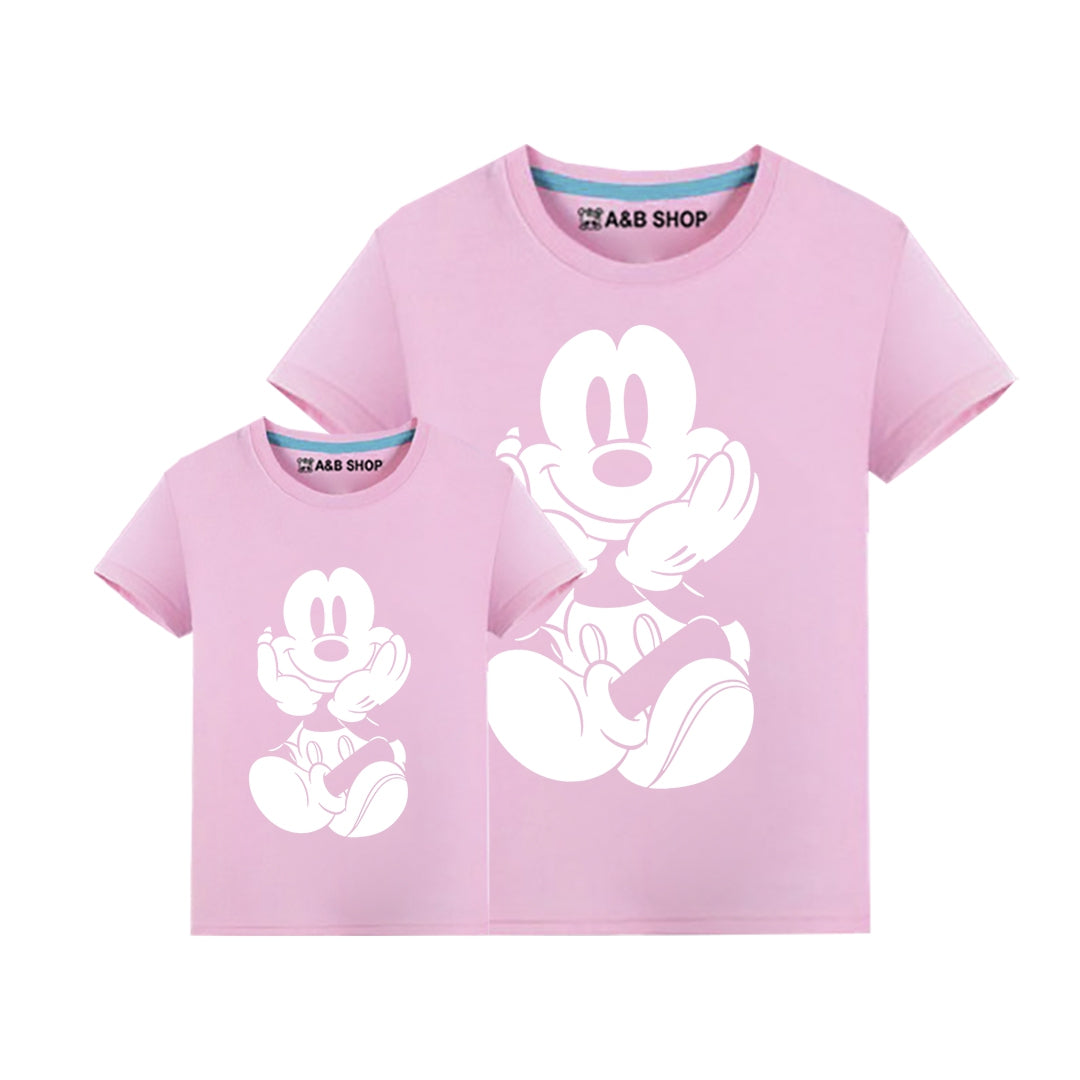 Mickey Face White T -Shirt