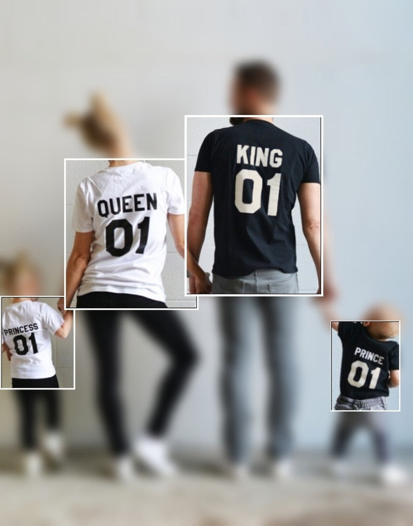 Camiseta King-Queen-Princess-Prince