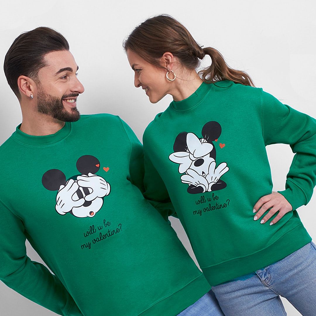 Mickey & Minnie werden Sie mein Valentinstag Sweatshirt