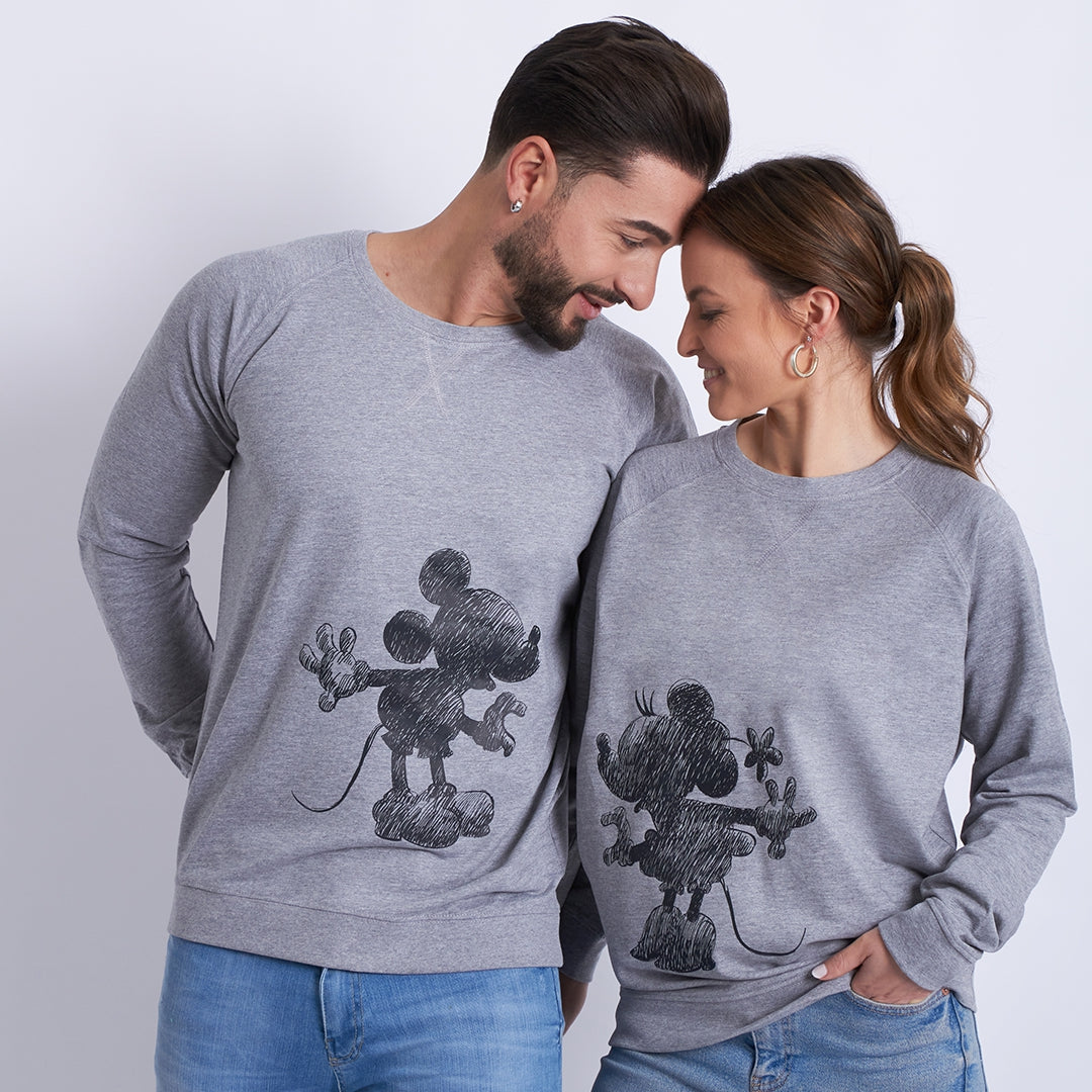 Sudadera Mickey & Minnie boceto negro