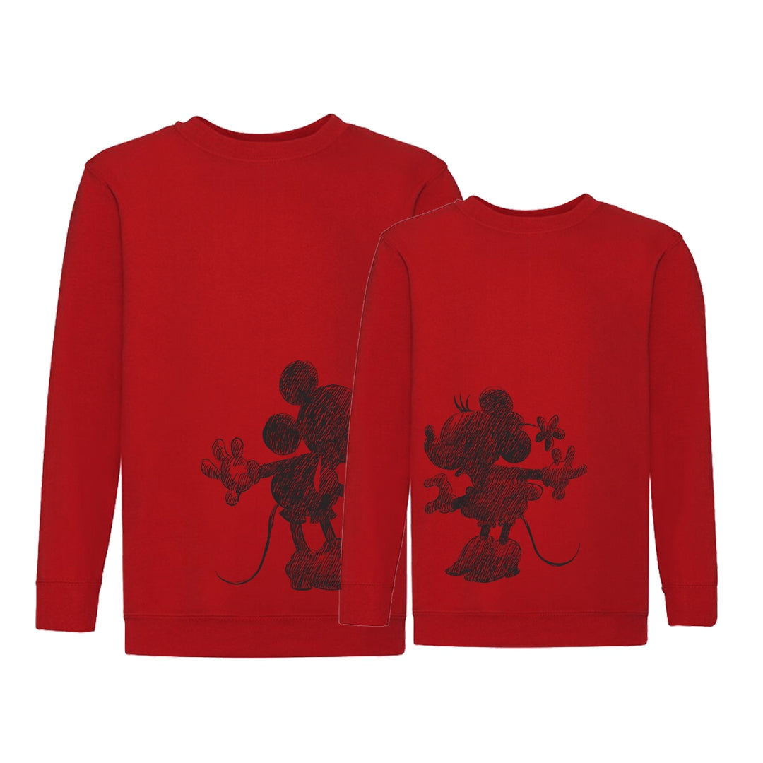 Sudadera Mickey & Minnie boceto negro
