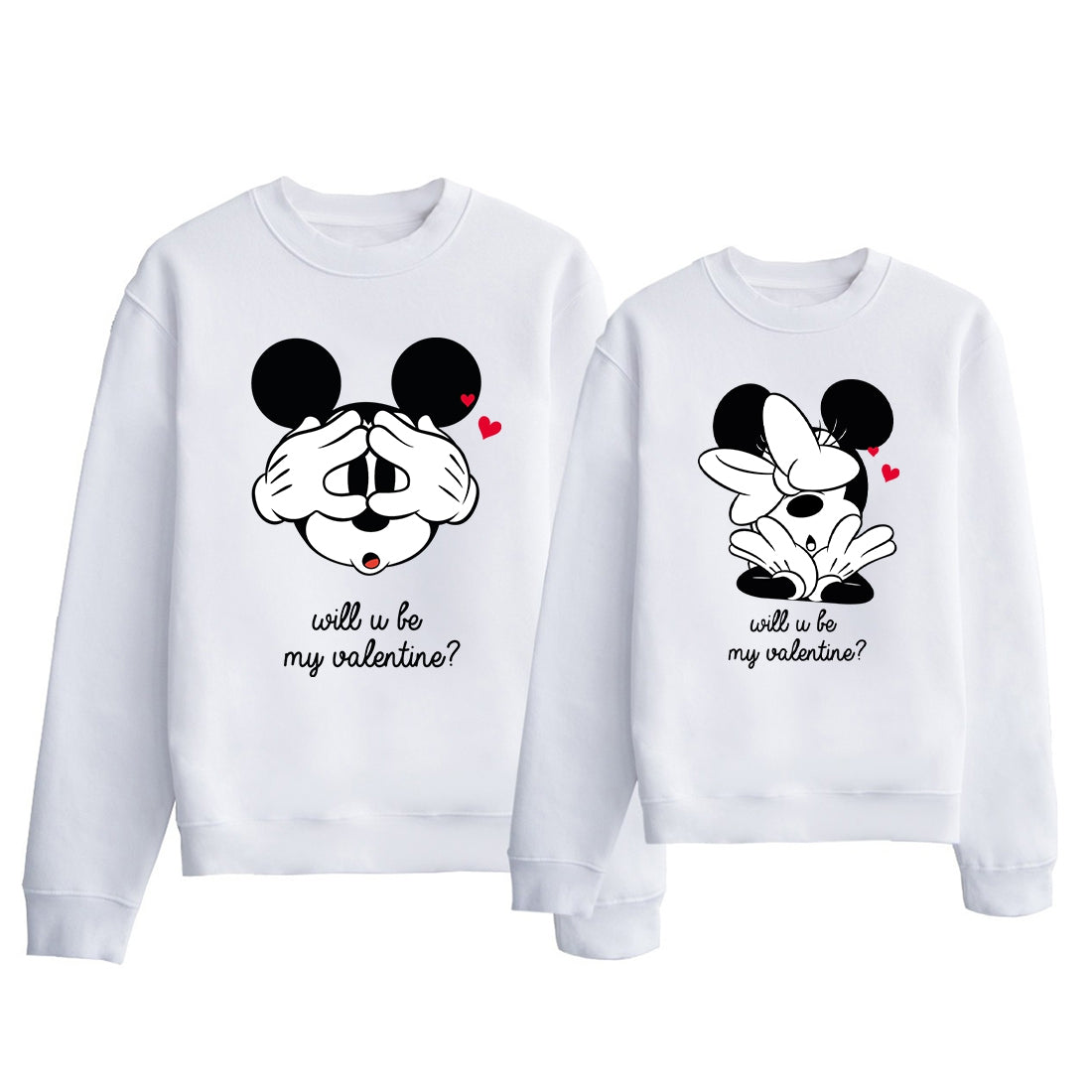 Mickey & Minnie Will U My Valentine Sweatshirt