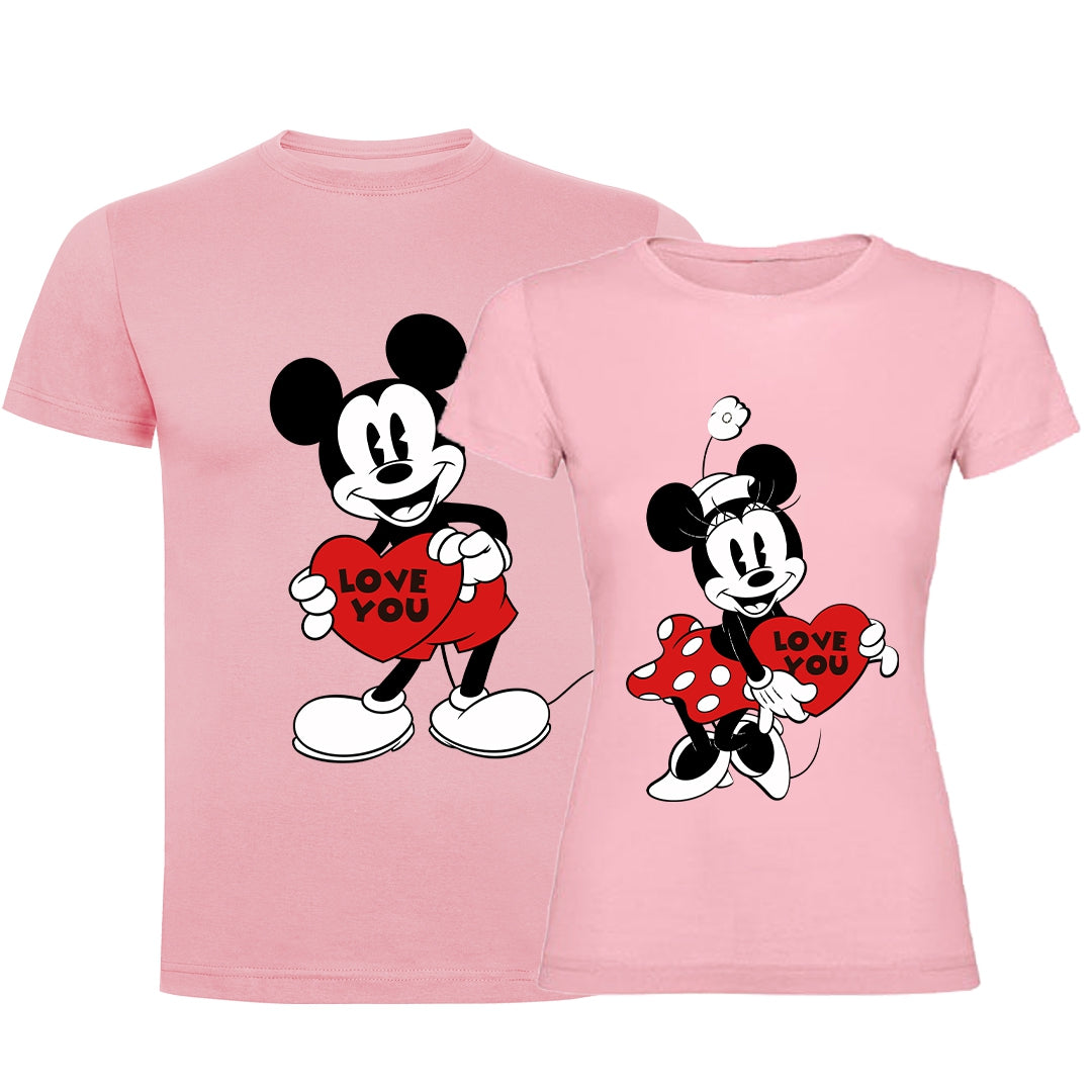 Mickey & Minnie Love Youart T -Shirt