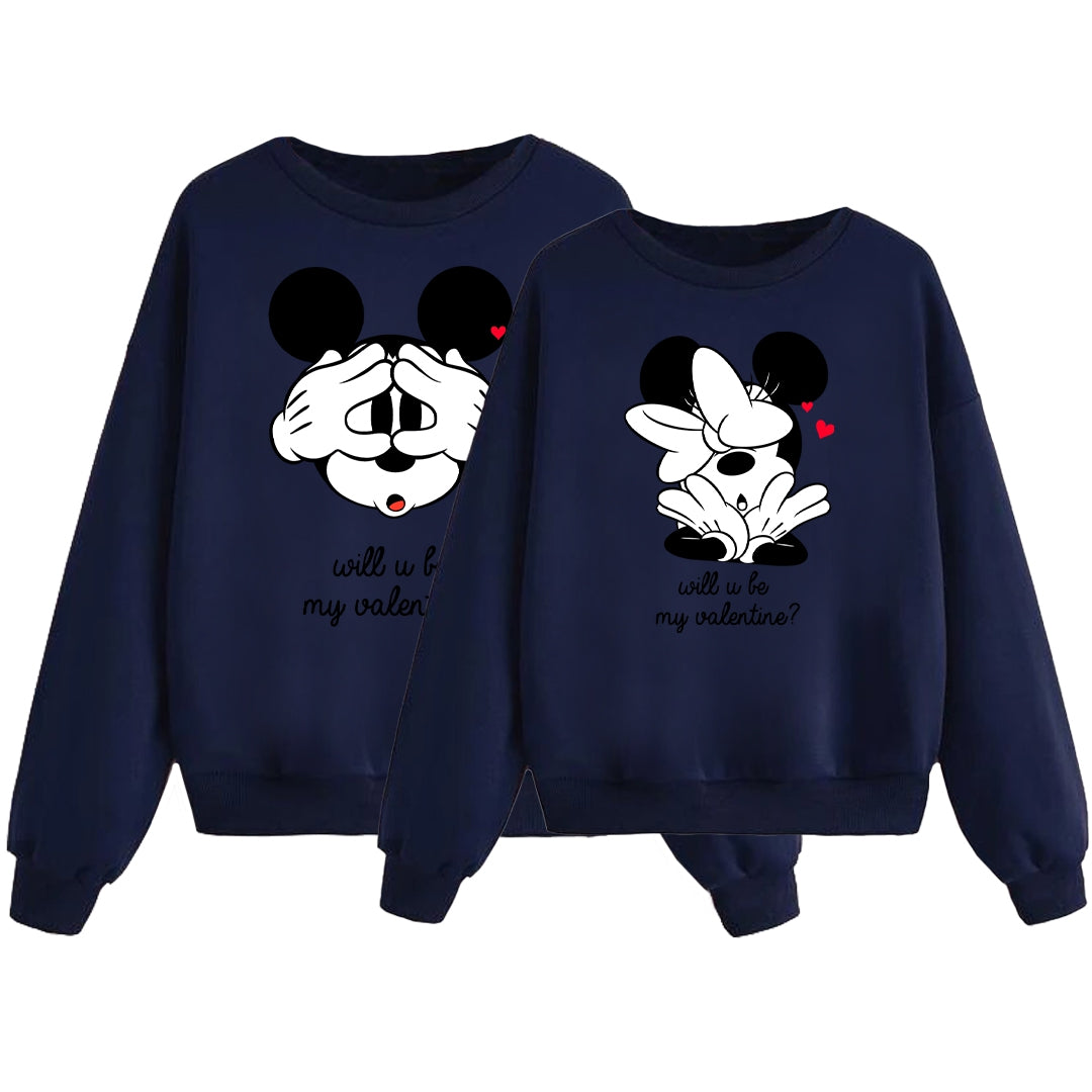 Mickey & Minnie Will U My Valentine Sweatshirt