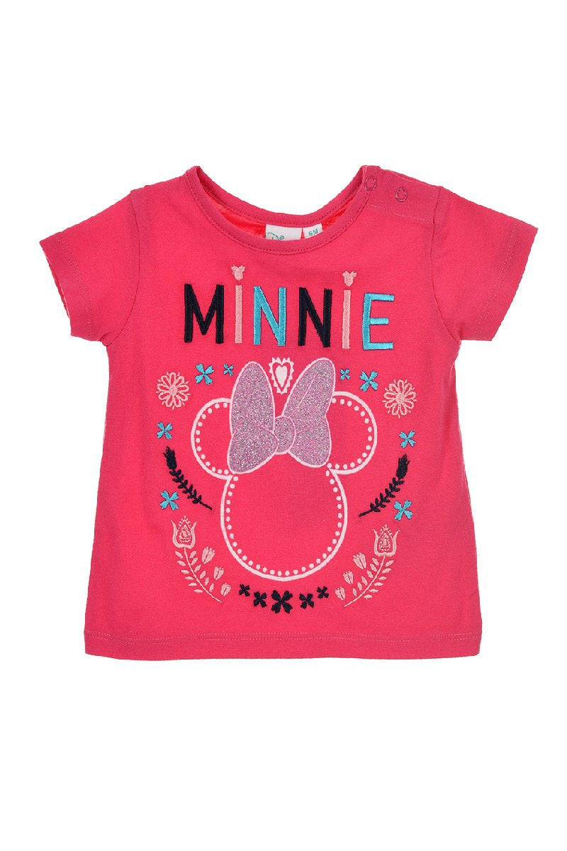 Camiseta Minnie lazo purpurina baby